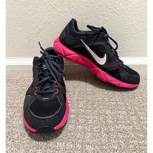 Womens Nike Free XT Quick Fit Training Shoes Size 8.5 Sneaker Black Pink Flywire
